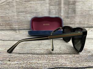 Gucci GG0381SN 57 Black & Black Polarized Sunglasses